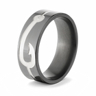 Ring with Large Fish Hook - Zirconium 8mm 