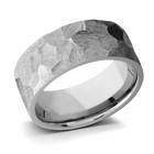 Hammered Mens Wedding Band - Optional Camo Sleeve 