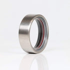 Fordite Ring with Titanium Exterior 