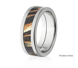 Mossy Oak Ring 8mm Titanium in Brush Finish - Pick Pattern 