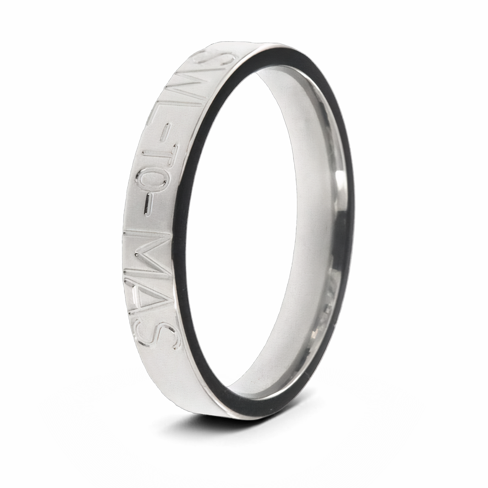 Slim 4MM Duck Band - Customize with Initials OR Date 