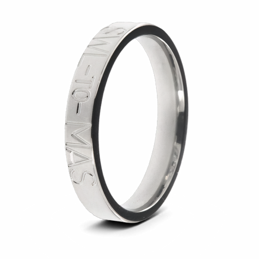 Slim 4MM Duck Band - Customize with Initials OR Date 