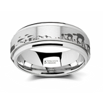 Spinning Hoth Battle Scene Star Wars Ring - Tungsten 8mm 