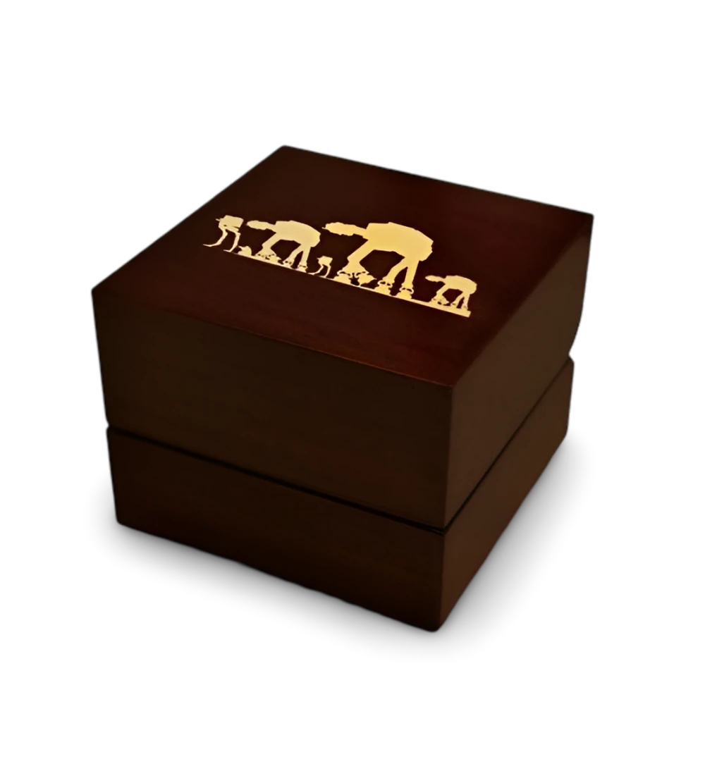 Star Wars Hoth Battle Wood Ring Box 