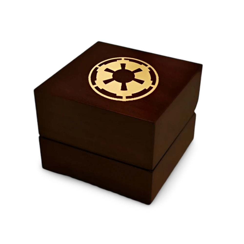 Star Wars Sith Imperial Star Symbol Wood Ring Box 