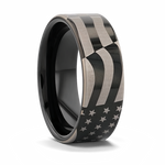 Tungsten Patriot Ring - 6mm to 10mm 