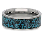 Crushed Turquoise Ring - Tungsten 