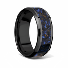 Mens Tiger Eye Ring – 8mm Zirconium & Blue Tiger Eye 