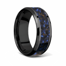 Mens Tiger Eye Ring – 8mm Zirconium & Blue Tiger Eye 