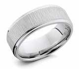 Tree Bark Ring - 8mm with Grooved Edges 