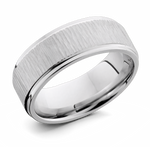 Tree Bark Ring - 8mm with Grooved Edges 