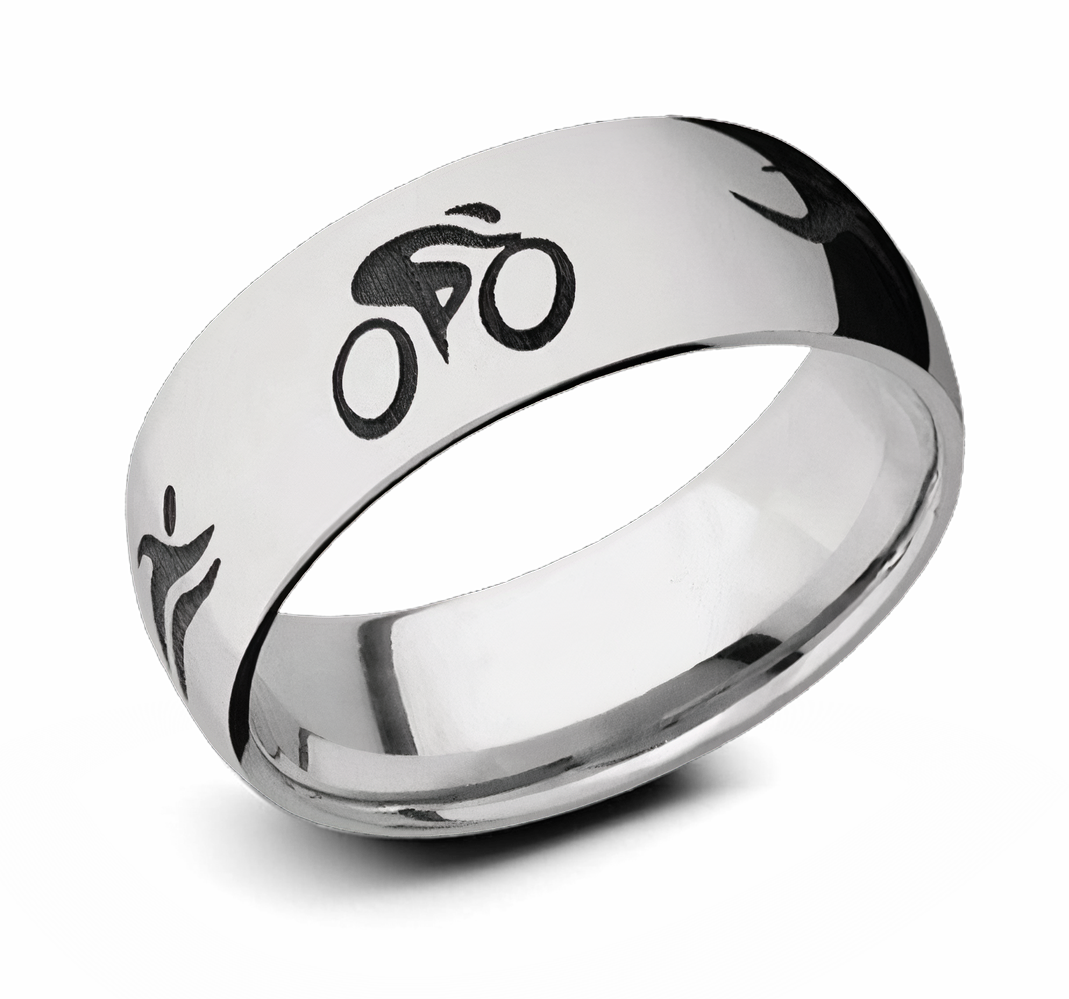 Triathlon Ring - Titanium 8mm 