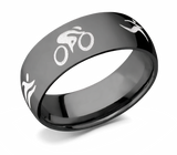 Triathlon Ring - Zirconium 8mm 