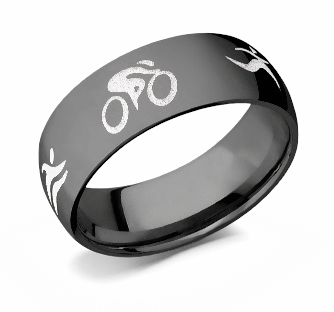 Triathlon Ring - Zirconium 8mm 