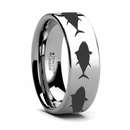 Tuna Fish Ring in Tungsten 