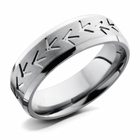 Turkey Track Ring - Titanium 7mm 