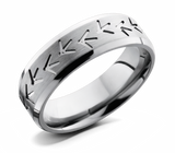 Turkey Track Ring - Titanium 7mm 