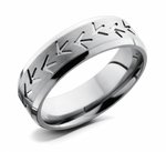Turkey Track Ring - Titanium 7mm 