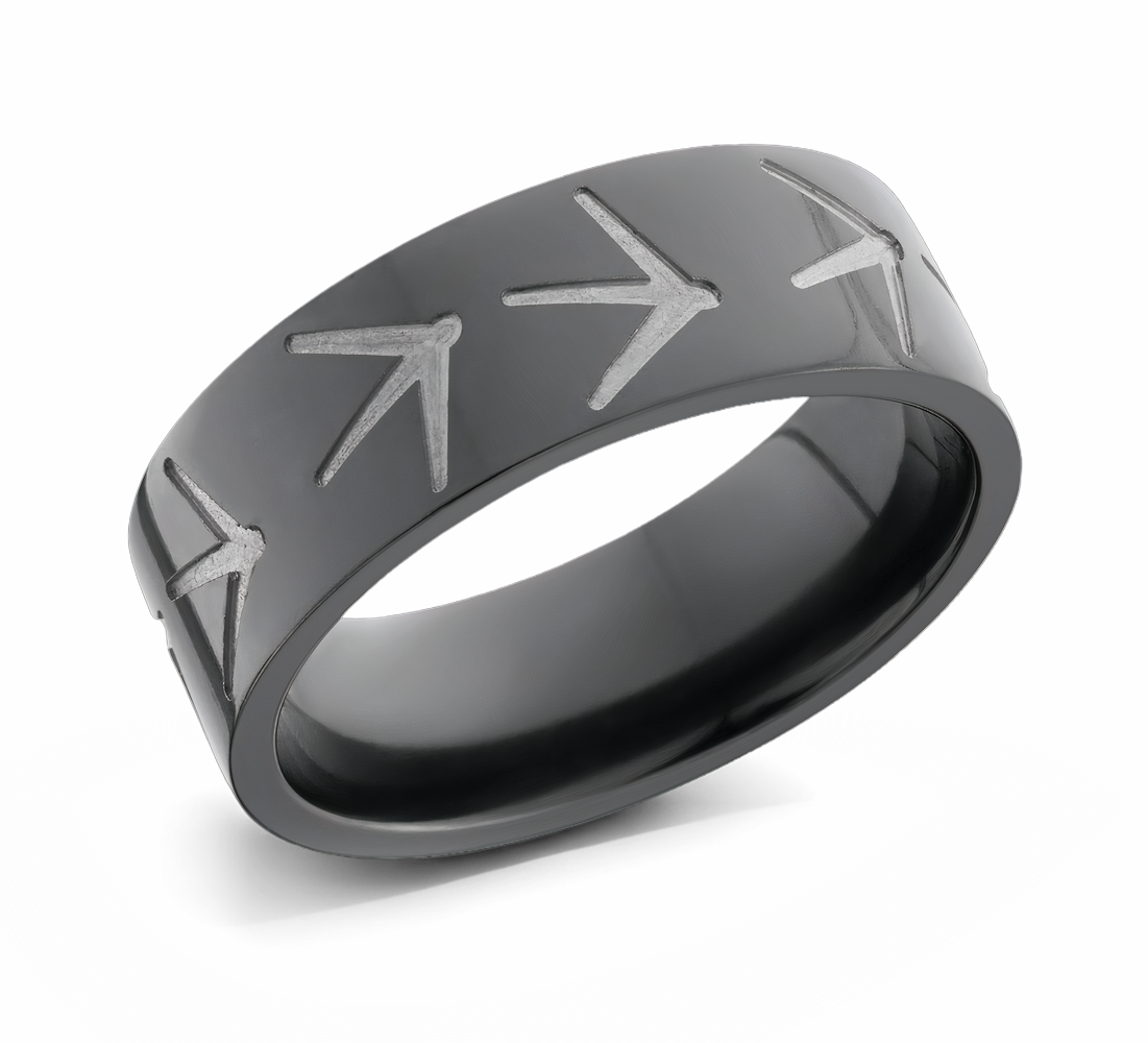 Turkey Track Ring Zirconium