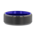 Brushed Center Black Titanium Band with Dual Grooves (Copy) 
