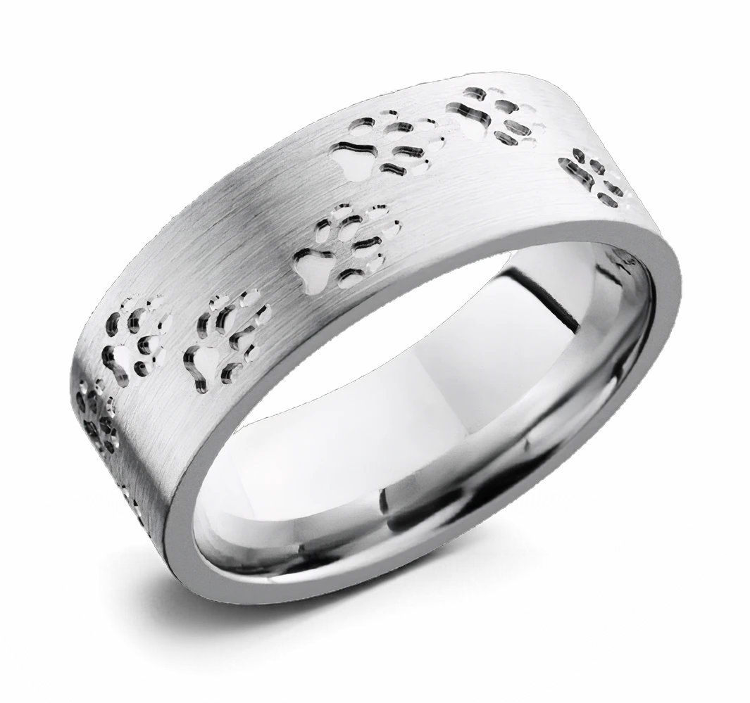 Wolf Tracks Ring - Cobalt 8mm - Camo Ever After