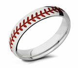 Womens Baseball Stitch Ring - 5mm 