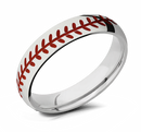 Womens Baseball Stitch Ring - 5mm 