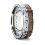 Deer Antler and Black Walnut Ring 