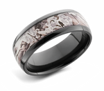 King's Snow Camo Ring - Black Zirconium Domed 