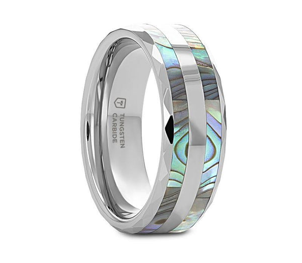 Abalone Shell Ring - Double Inlay - Camo Ever After