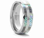 Abalone Shell Ring - Double Inlay 
