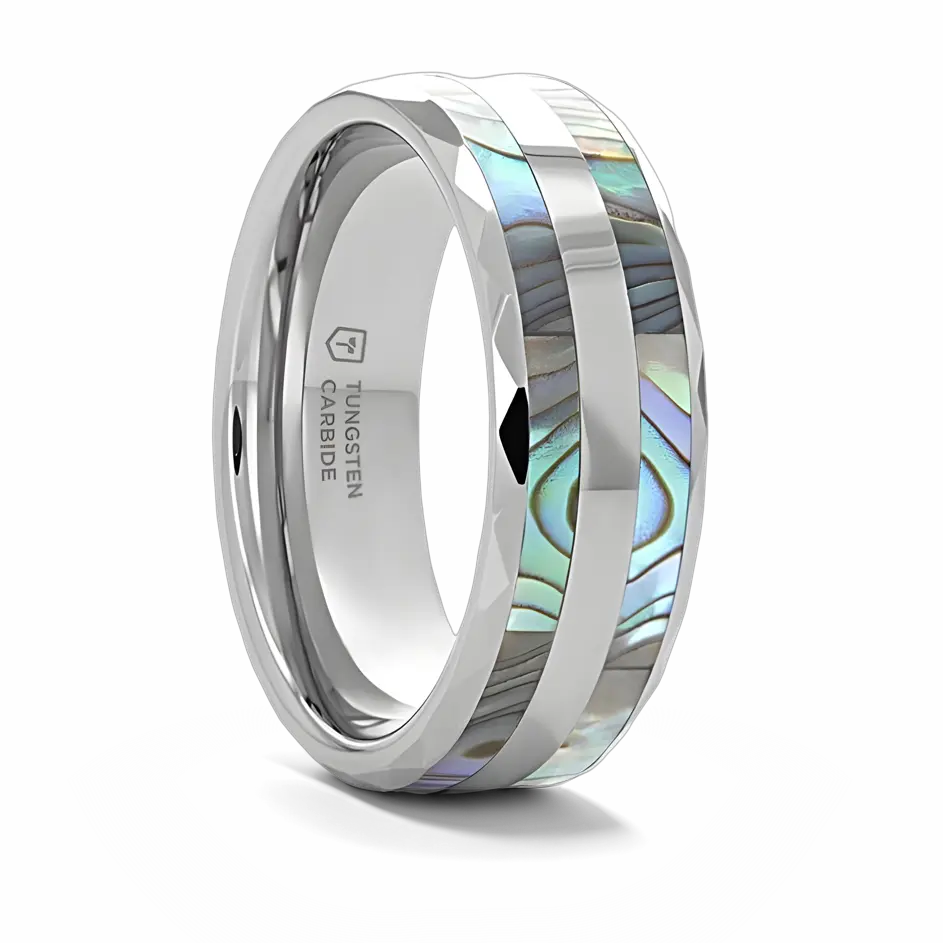 Abalone Shell Ring - Double Inlay 