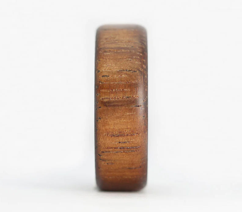 Koa Wood Ring with Carbon Fiber Sleeve