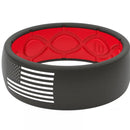American Flag Silicone Ring - Black/Red 