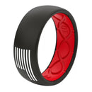 American Flag Silicone Ring - Black/Red 