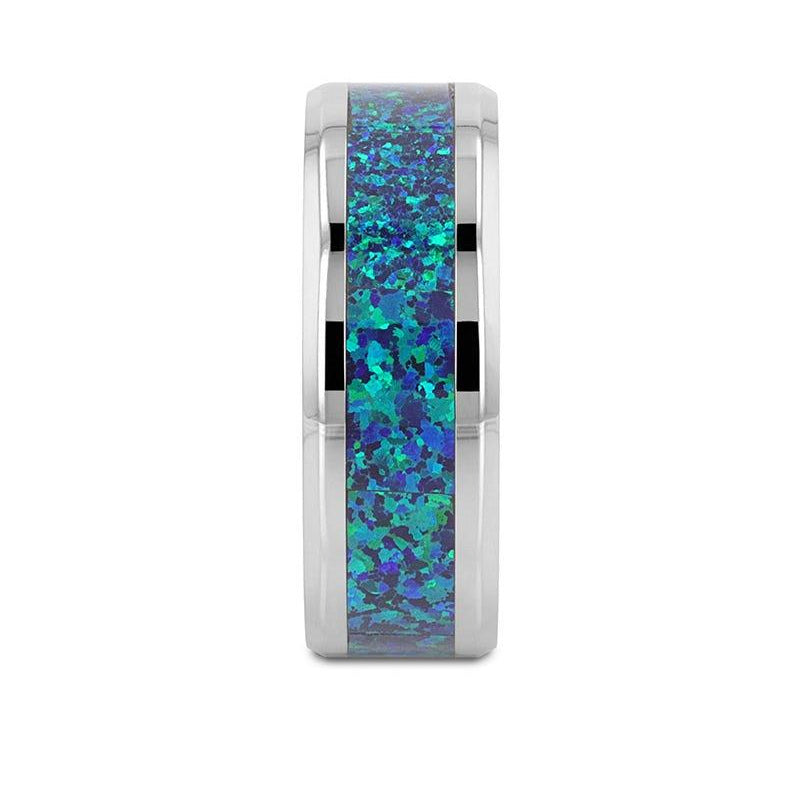 Blue Green Opal Ring 