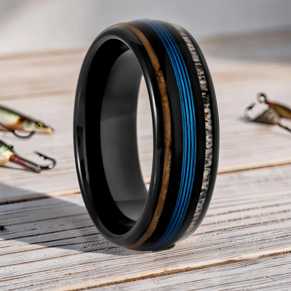 Antler, Fishing Line and Wood Ring