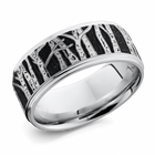 Carved Aspen Treeline Pattern Band 