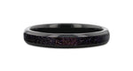 Black Tungsten Ring with Crushed Blue and Purple Goldstone 