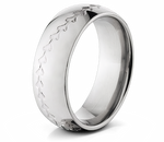 Men's Baseball Ring with No Color Stitching - 8mm 