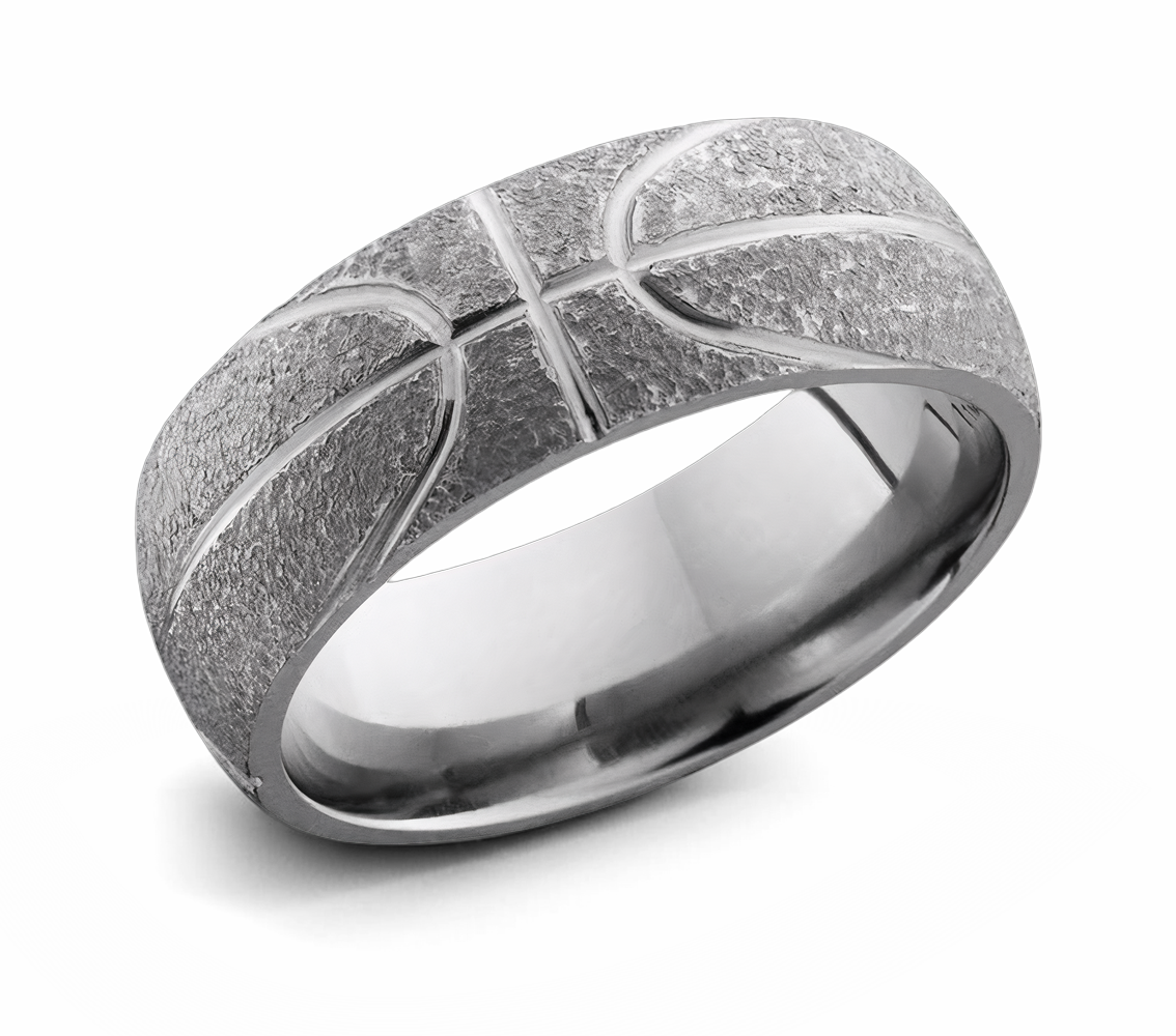 Basketball Ring - Titanium 8mm 