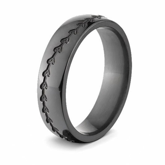 Baseball Band 6mm Zirconium - All Black 