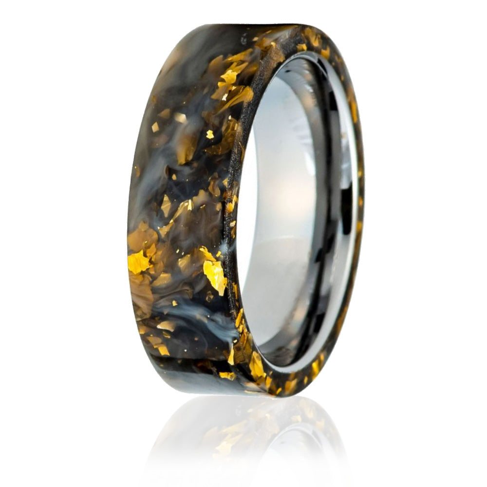 Black and Gold Foil Resin Inlay & Tungsten Sleeve - Camo Ever After