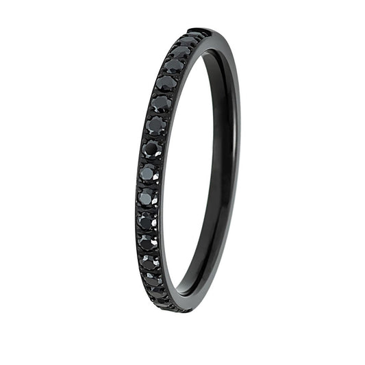 Clearance Black Titanium Half Eternity 2mm 