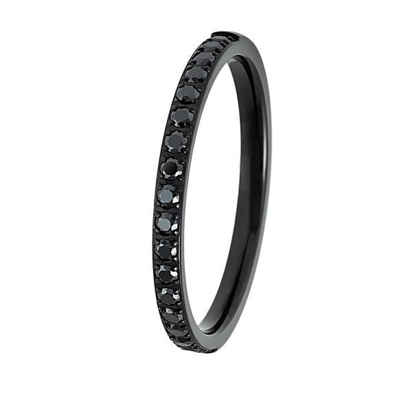 Clearance Black Titanium Half Eternity 2mm - Camo Ever After