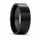 Flat Pipe Cut Black Ceramic Band - 4mm to 12mm 