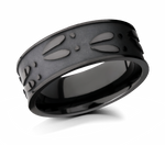 Black Deer Track Ring - Zirconium 8mm 