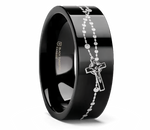 black rosary ring