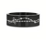 black rosary ring Side View
