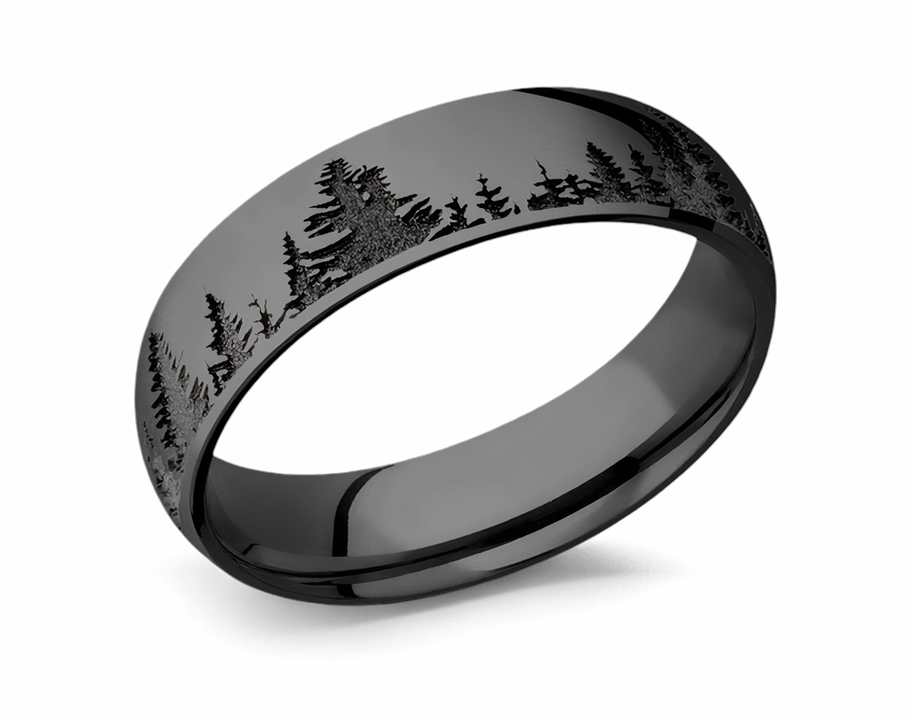 black zirconium forest tree ring